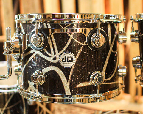 DW Collector's Maple SSC Smoke Glass Contrail Drum Set - 22,10,12,16 - SO#1386313