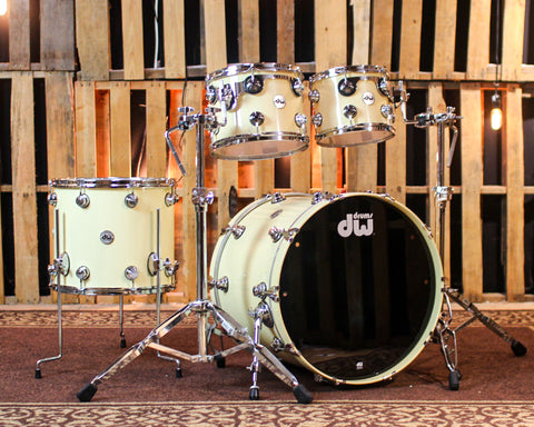 DW Collector's Maple SSC Solid Double Cream Drum Set - 22,10,12,16 - SO#1367490