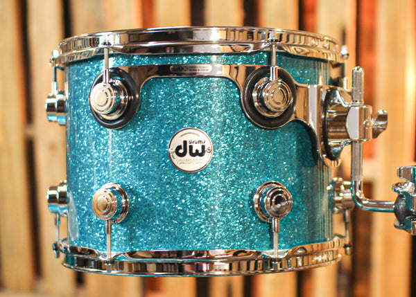 DW Collector's Maple SSC Teal Glass Drum Set - 22,12,16 - SO#1320882