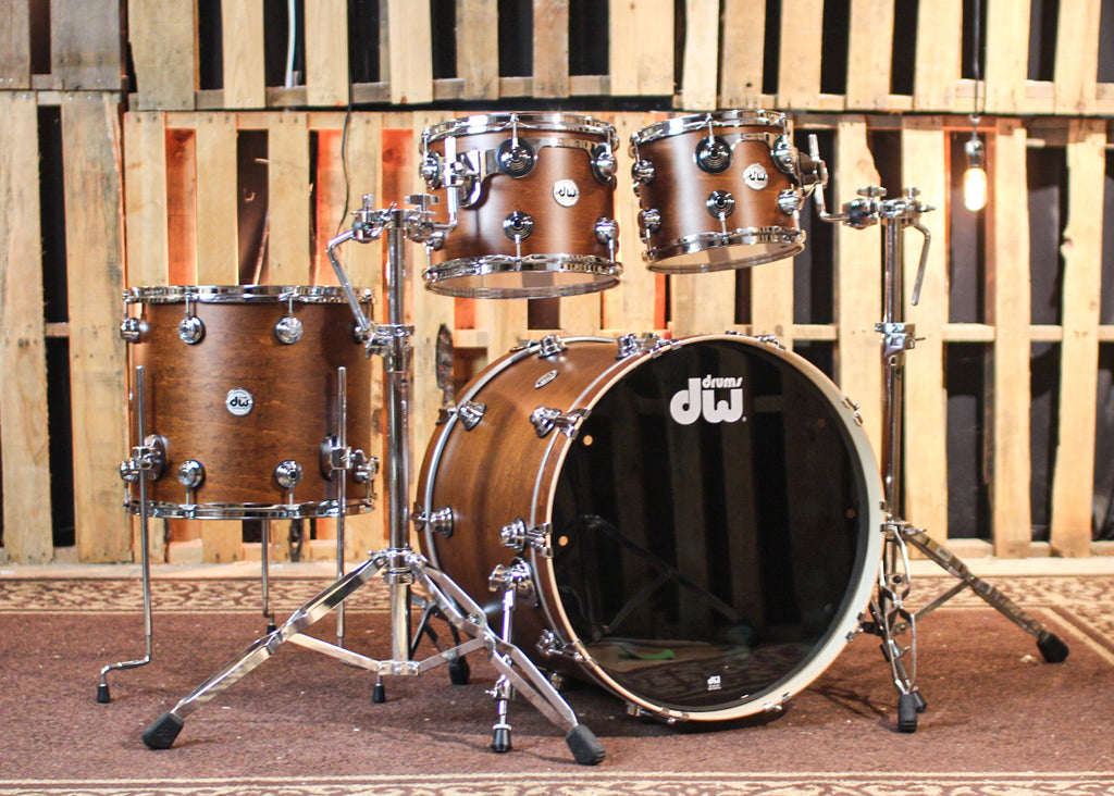 DW Collector s Maple SSC Walnut Satin Oil Drum Set 22 10 12 16 SO 1354057