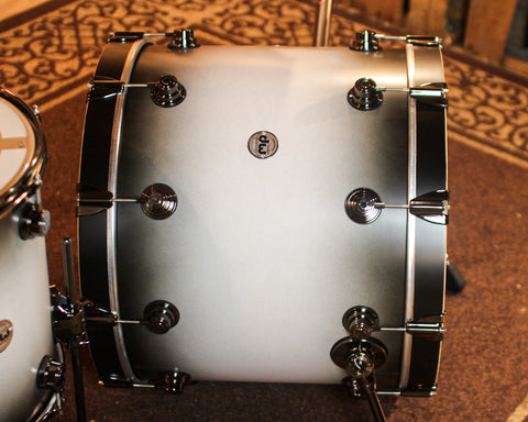 DW Collector's Maple SSC Whitewash to Charcoal Black Burst Drum Set - 22,10,12,16 - SO#1401767