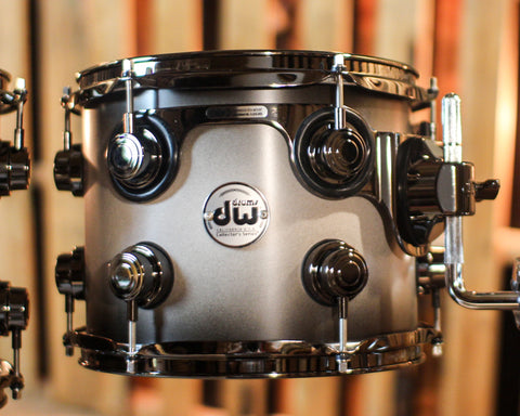 DW Collector's Maple SSC Whitewash to Charcoal Black Burst Drum Set - 22,10,12,16 - SO#1401767