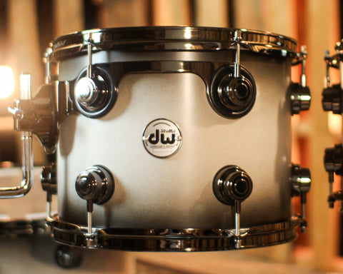DW Collector's Maple SSC Whitewash to Charcoal Black Burst Drum Set - 22,10,12,16 - SO#1401767