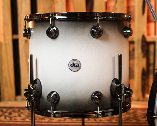 DW Collector's Maple SSC Whitewash to Charcoal Black Burst Drum Set - 22,10,12,16 - SO#1401767