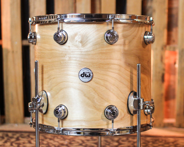 DW Collector's Pure Birch HVLT Natural Satin Oil Drum Set - 22,10,12,16 - SO#1433138