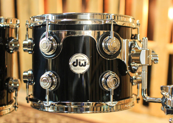 DW Collector's Pure Birch Solid Black Lacquer Drum Set - 22,10,12,16 - SO#1341028