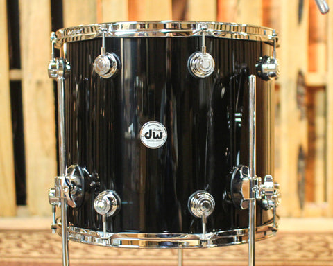 DW Collector's Pure Birch Solid Black Lacquer Drum Set - 22,10,12,16 - SO#1341028