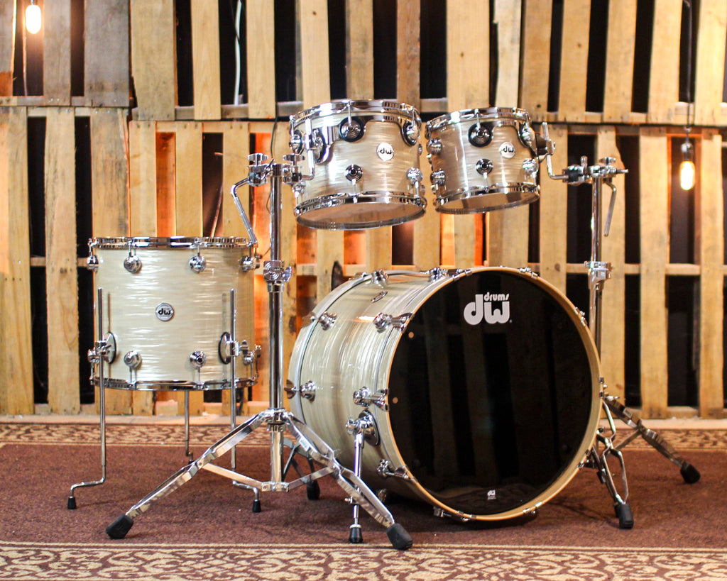 DW Collector's Cherry HVLT Creme Oyster Drum Set - 22,10,12,16