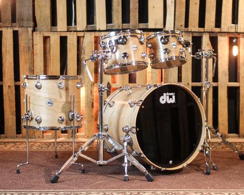 DW Collector's Cherry HVLT Natural Satin Oil Drum Set - 22,10,12,16 - SO#1433140