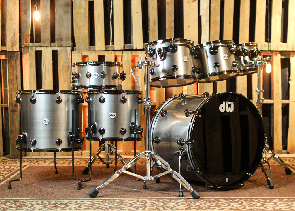 【中古】 Steel Drum  Collection DW Collector's Oak Anodized Stainless Steel Drum Set - 24,10,12,13
