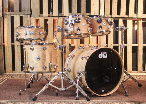 DW Collector's Oak HVLT Natural Hard Satin Drum Set - 22,10,12,16,14 - SO#1302114