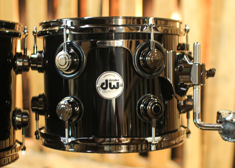 DW Collector's Purpleheart Piano Black Drum Set - 22,10,12,14,16,14sn - SO#1302119