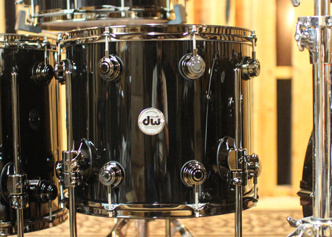DW Collector's Purpleheart Piano Black Drum Set - 22,10,12,14,16,14sn - SO#1302119