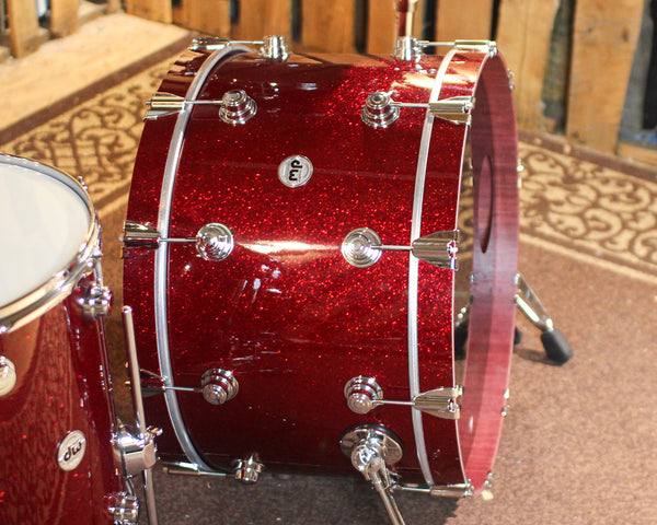 DW Collector's Pure Purpleheart HVLT Ruby Glass Drum Set - 24,10,12,13,16,18,14sn - SO#1327275