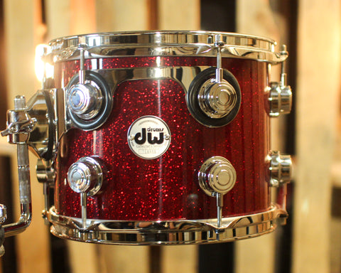 DW Collector's Pure Purpleheart HVLT Ruby Glass Drum Set - 24,10,12,13,16,18,14sn - SO#1327275