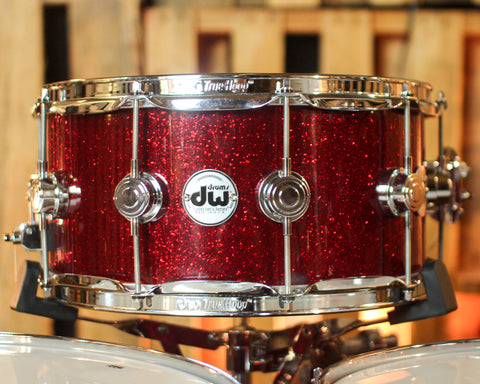 DW Collector's Pure Purpleheart HVLT Ruby Glass Drum Set - 24,10,12,13,16,18,14sn - SO#1327275