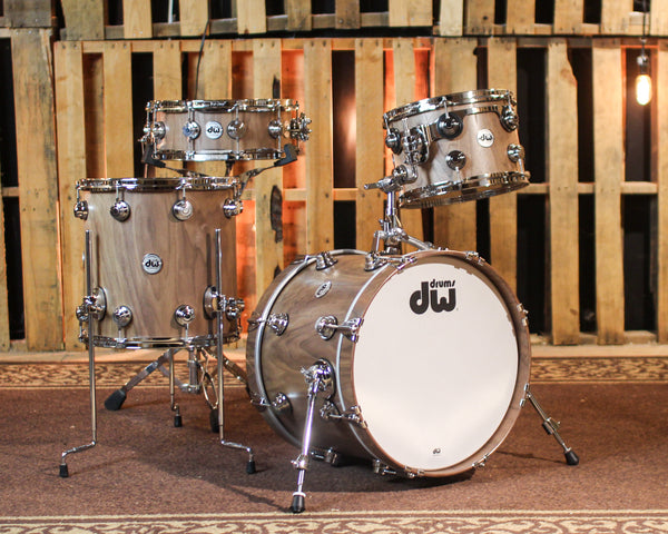 DW Collector's Pure Walnut Natural Hard Satin Drum Set - 18,12,14,14sn - SO#1421333