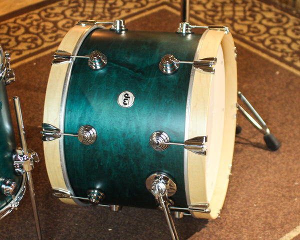 DW Collector's Santa Monica Teal Satin Oil Drum Set - 20,12,14,14sn - SO#1432853