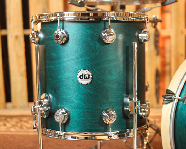 DW Collector's Santa Monica Teal Satin Oil Drum Set - 20,12,14,14sn - SO#1432853