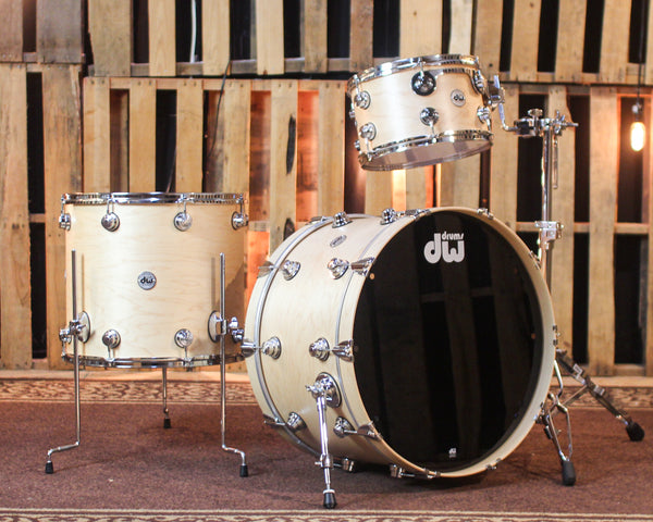 DW Collector's Standard Maple Natural Satin Oil Drum Set - 24,13,18 - SO#1444896