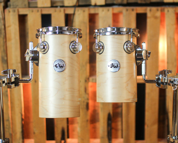 DW Collector's Standard Maple Natural Satin Oil Rata Toms - 10x6,12x6 - SO#1444896