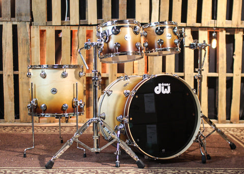 DW Collector's Maple Satin Burnt Toast Fade Drum Set - 22,10,12,16 - SO#1310895