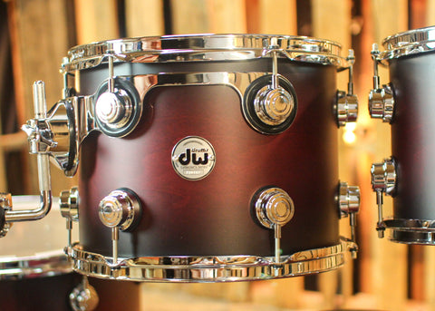 DW Collector's Standard Maple Satin Cherry to Black Burst Drum Set - 22,10,12,16 - SO#1330183