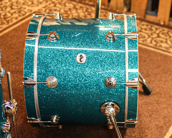 DW Collector's Standard Maple Teal Glass Drum Set - 20,10,12,14 - SO#1392784