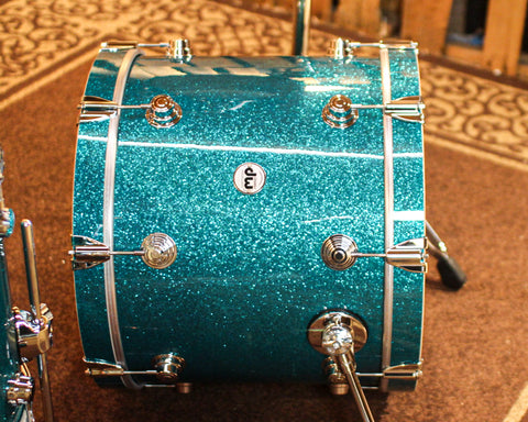 DW Collector's Standard Maple Teal Glass Drum Set - 20,10,12,14 - SO#1392784