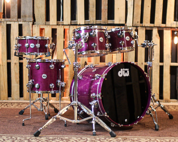 DW Collector's Standard Maple Ultraviolet Purple Lacquer Drum Set - 22,10,12,14,14sn - SO#1395985