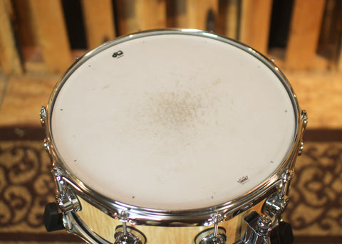Used DW 6x14 Collector's Natural Lacquer over Maple Edge Snare Drum - SO#743360