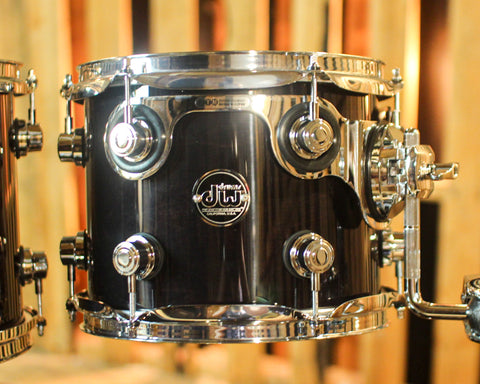 DW Performance Ebony Stain Lacquer Stage Drum Set - 18x22, 8x10, 9x12, 14x16