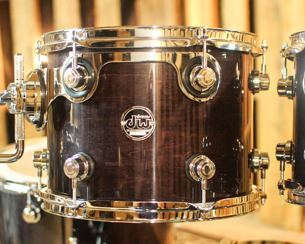 DW Performance Ebony Stain Lacquer Stage Drum Set - 18x22, 8x10, 9x12, 14x16