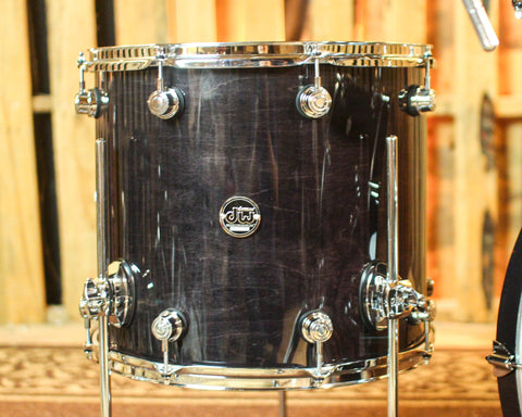 DW Performance Ebony Stain Lacquer Stage Drum Set - 18x22, 8x10, 9x12, 14x16