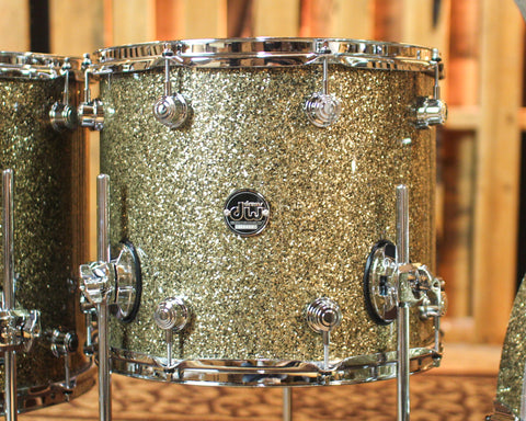 DW Performance Ginger Glitter Glass 6pc Drum Set - 18x22,7x8,8x10,9x12,12x14,14x16