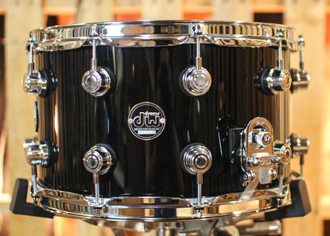 DW Performance Gloss Black Snare Drum - 8x14