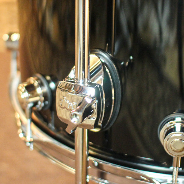 DW Performance Piano Black Lacquer Rock Drum Set - 14x24, 9x13, 16x16