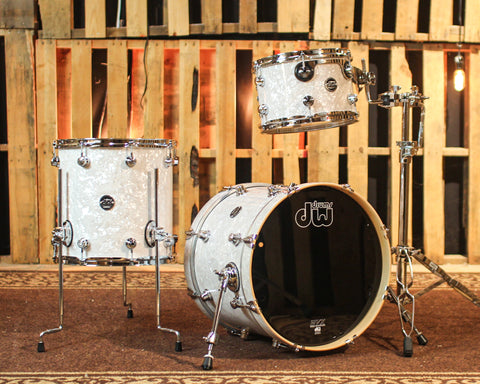 DW Performance White Marine Pearl Bop Drum Set - 14x18, 8x12, 14x14