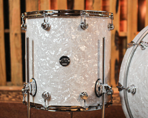 DW Performance White Marine Pearl Rock Drum Set - 14x24, 9x13, 16x16