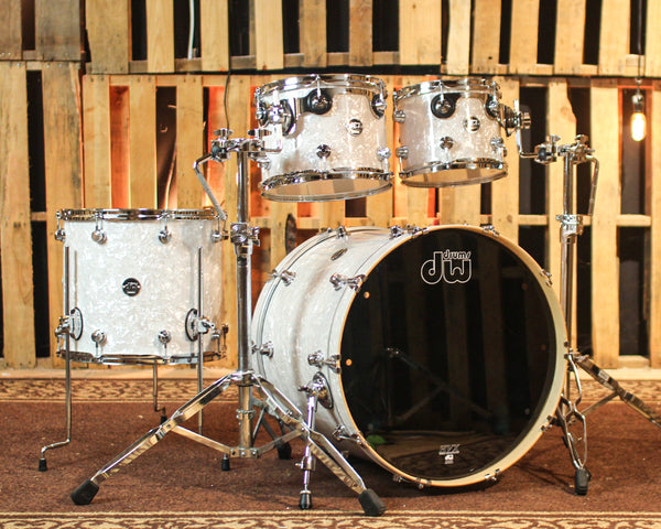 DW Performance White Marine Pearl Stage Drum Set - 18x22, 8x10, 9x12, 14x16