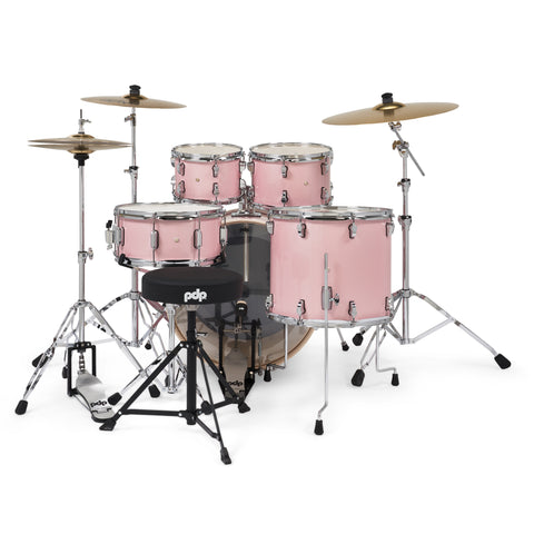 PDP Mainstage 5-piece Pale Rose Sparkle Complete Drum Set - PDMA2215KTPR