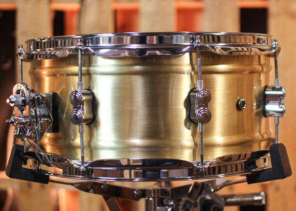 PDP 6.5x14 Concept Dual-beaded Brushed Brass Snare Drum - PDSN6514NBBC