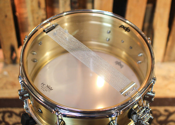 PDP 6.5x14 Concept Dual-beaded Brushed Brass Snare Drum - PDSN6514NBBC