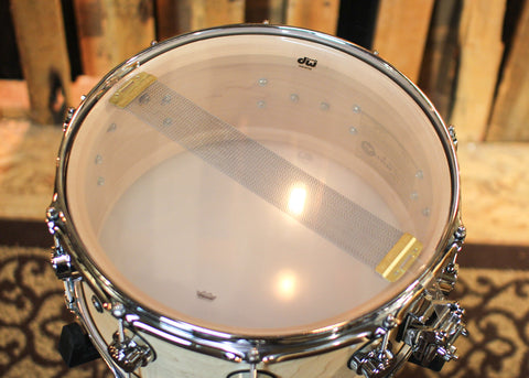 Used DW 6.5x14 Collector's Black Swamp Natural Satin Oil Solid Maple Snare Drum - SO#883633