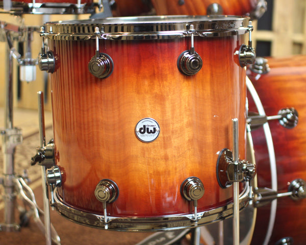 DW Collector's Series Natural to Rich Red Burst Over Macore Drum Set - SO#1138503