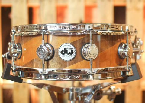 DW 4.5x14 Collector's Maple VLT Cherry/Walnut Barber Pole Snare Drum - SO#965040