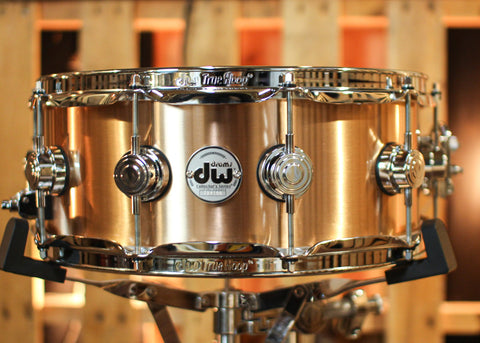 DW 5.5x14 Collector's 3mm Brushed Bell Bronze Snare Drum - DRVZ5514SVC