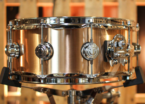 DW 5.5x14 Collector's 3mm Brushed Bell Bronze Snare Drum - DRVZ5514SVC