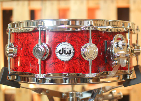 DW 5x14 Collector's Standard Maple Crimson Chaos Snare Drum - SO#1131908 - #4