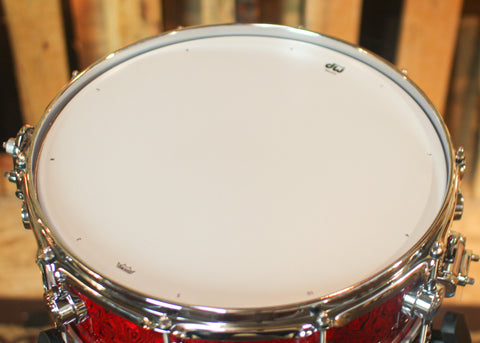 DW 5x14 Collector's Standard Maple Crimson Chaos Snare Drum - SO#1131908 - #4